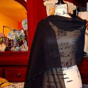 Wrap (sheer) in Black Chiffon